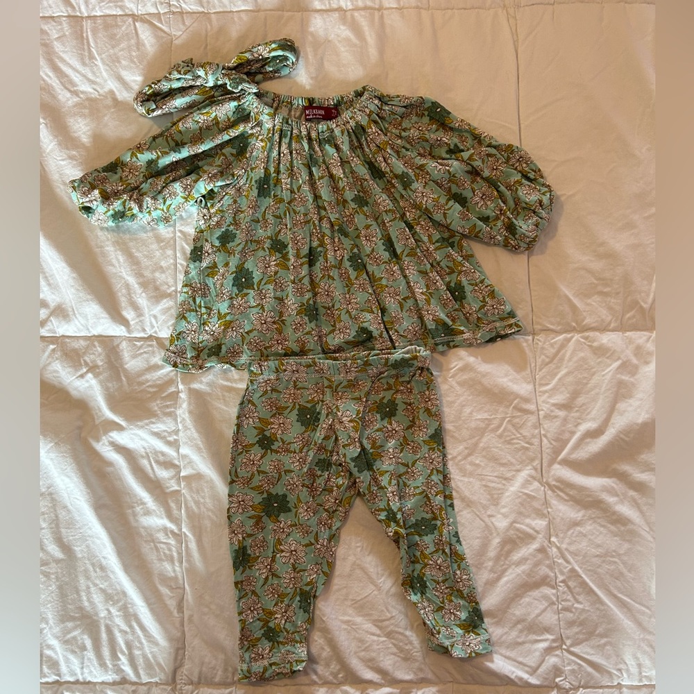 Milkbarn 3 piece dress and legging set